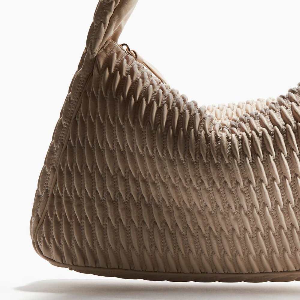 H&M Beige Quilted Shoulder Bag/NWT - Picture 5 of 14